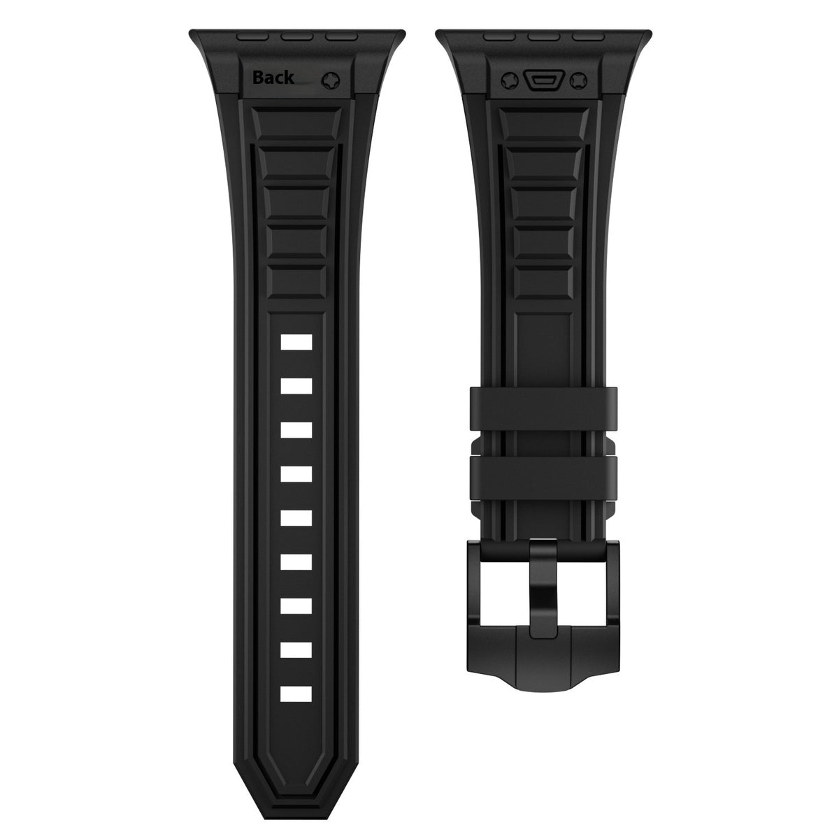 Cross Nail High Elastic Silicone Bracelet Iwatch1-9 Metal pliant boucle