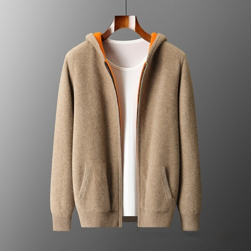Cashmere Cardigan à capuche casual pour hommes