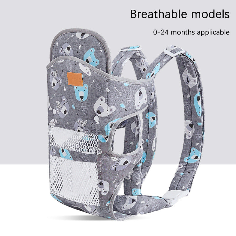 Porte-bébé multifonctions avec avant respirant et dos en été
