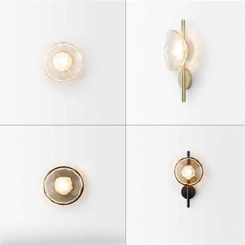 Mur en verre Sconce Fond Lumière murale