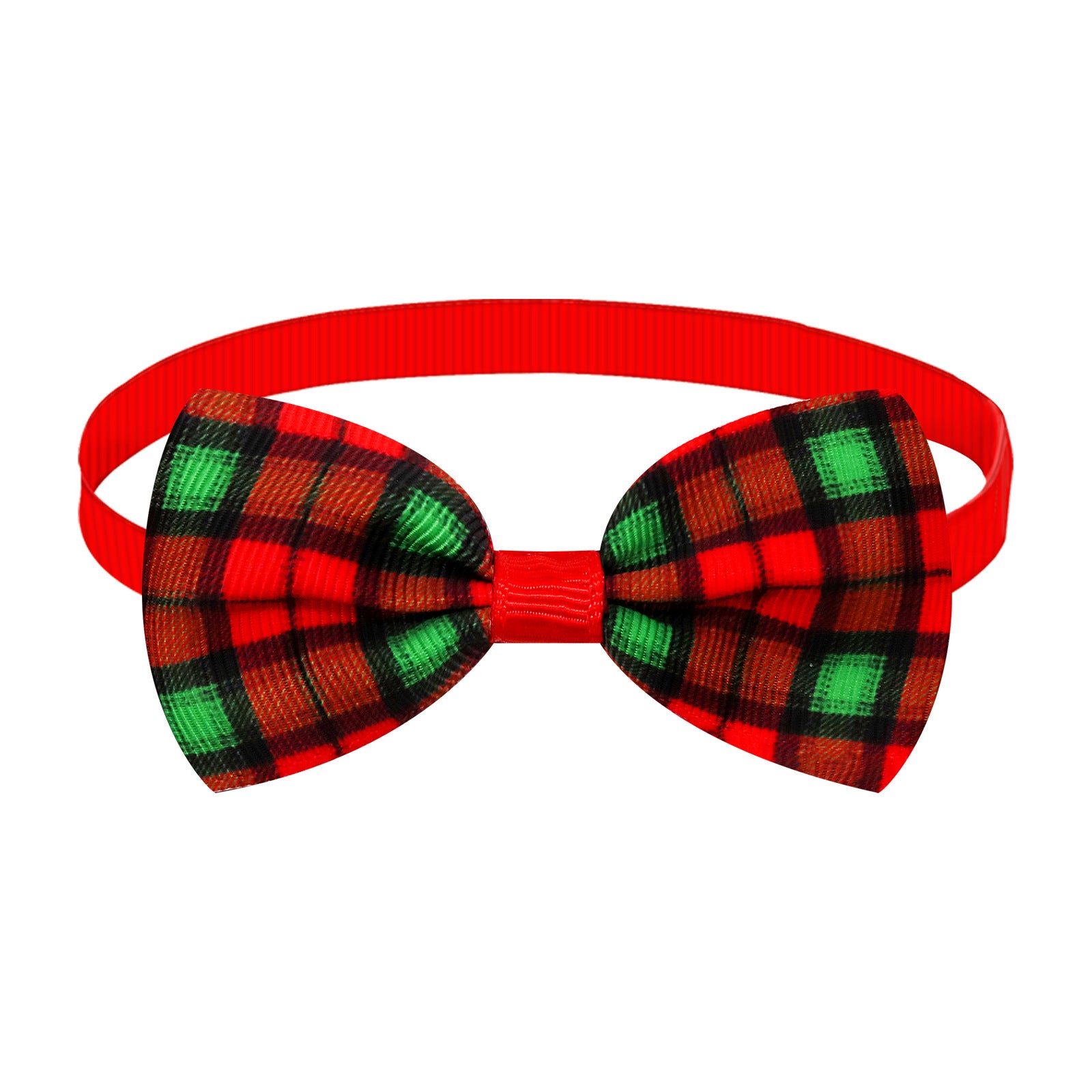 Christmas Plaid Striped Bow Tie Dog Cat Un mot Bow Tie couleurs multiples