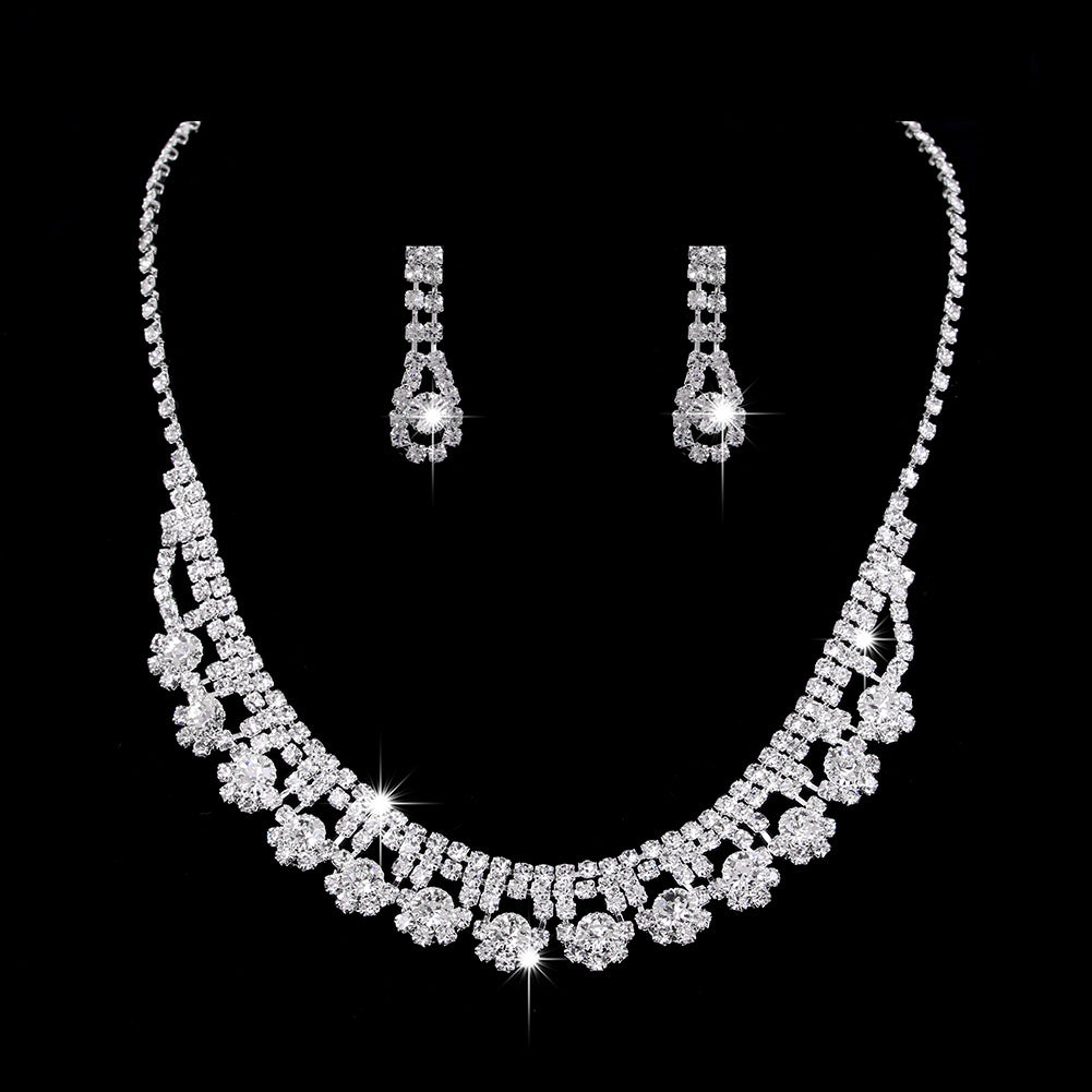 Boucles d'oreilles Zircon d'eau complet en strass