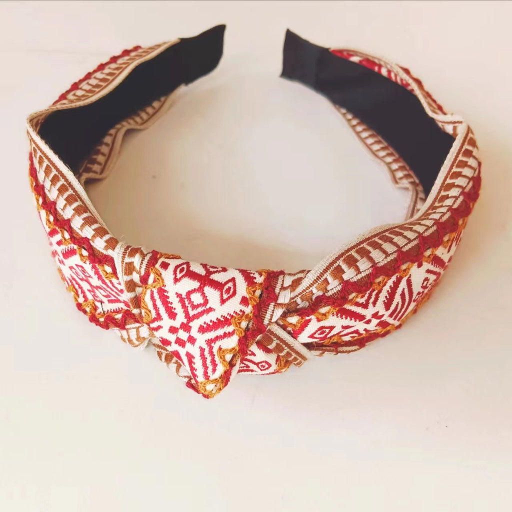 Lazybones Retro Ethnic Temperament Knotted Headband