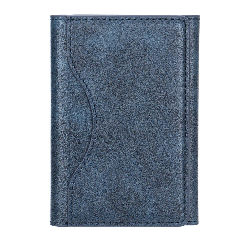 Porte-cartes magnétiques triples en cuir