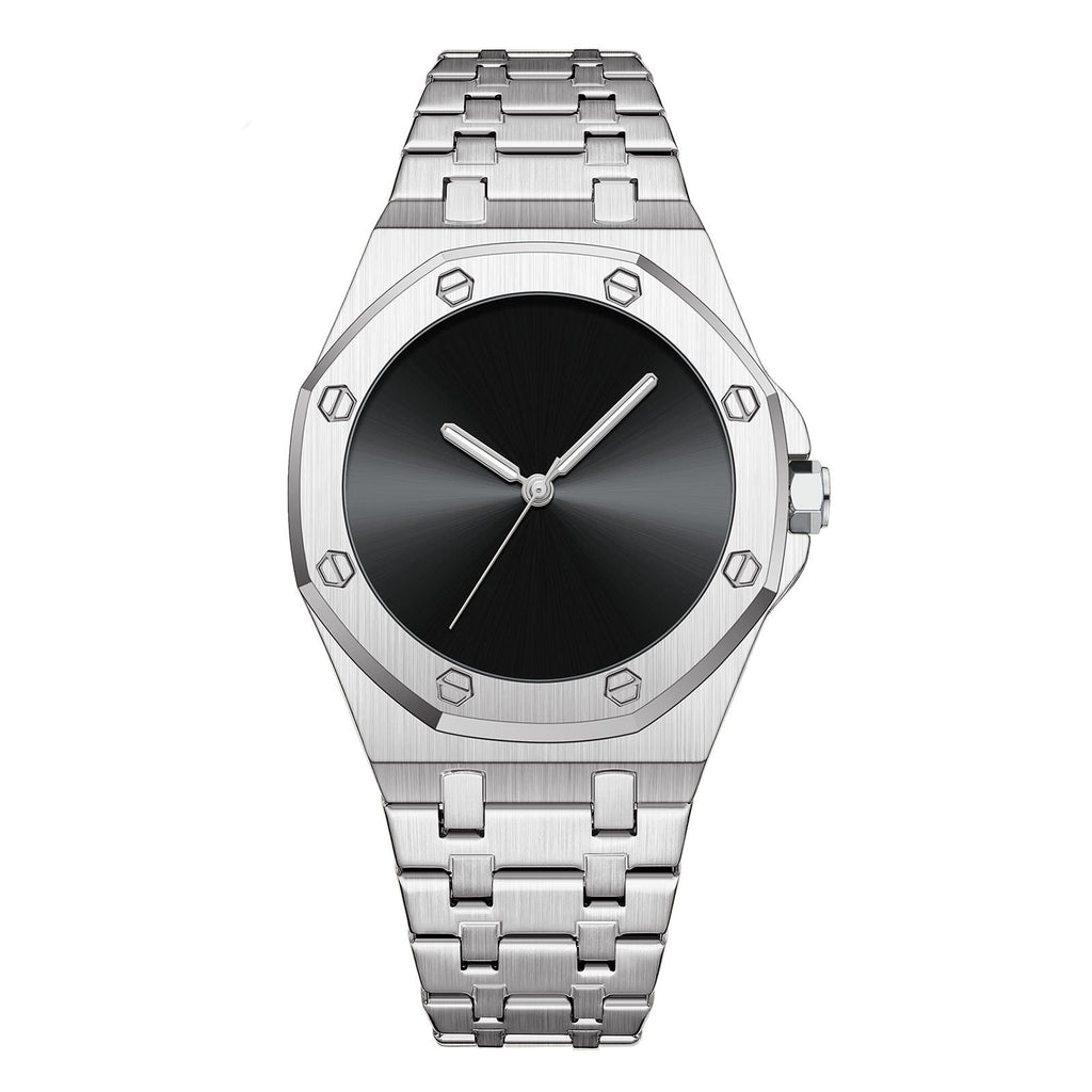 Simple Smooth-surface Octagonal Waterproof Quartz Mens Watch