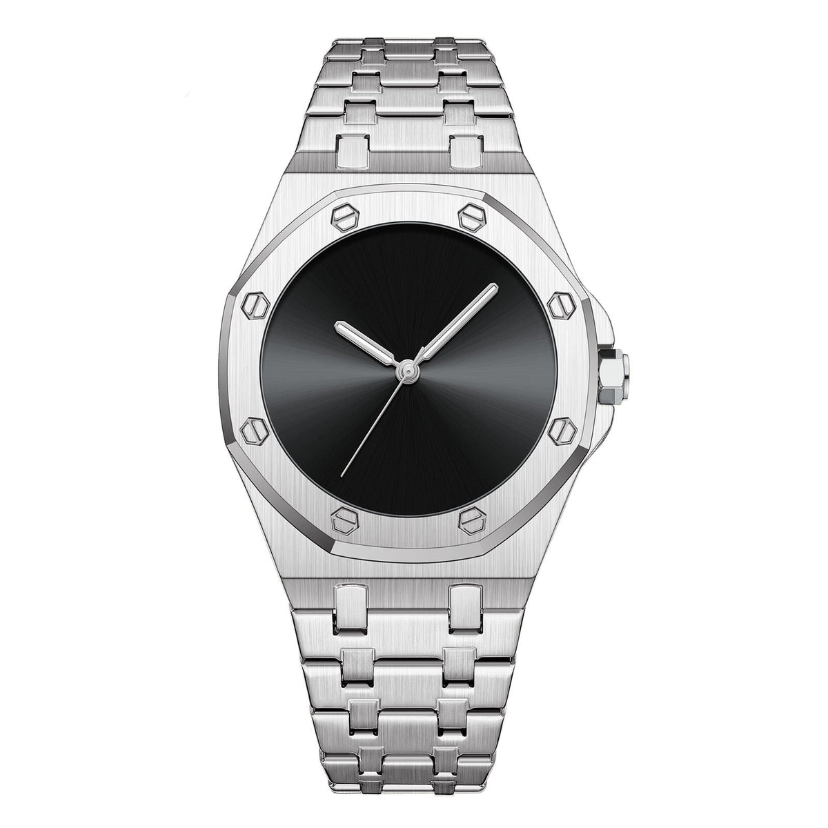 Simple Smooth-surface Octagonal Waterproof Quartz Mens Watch
