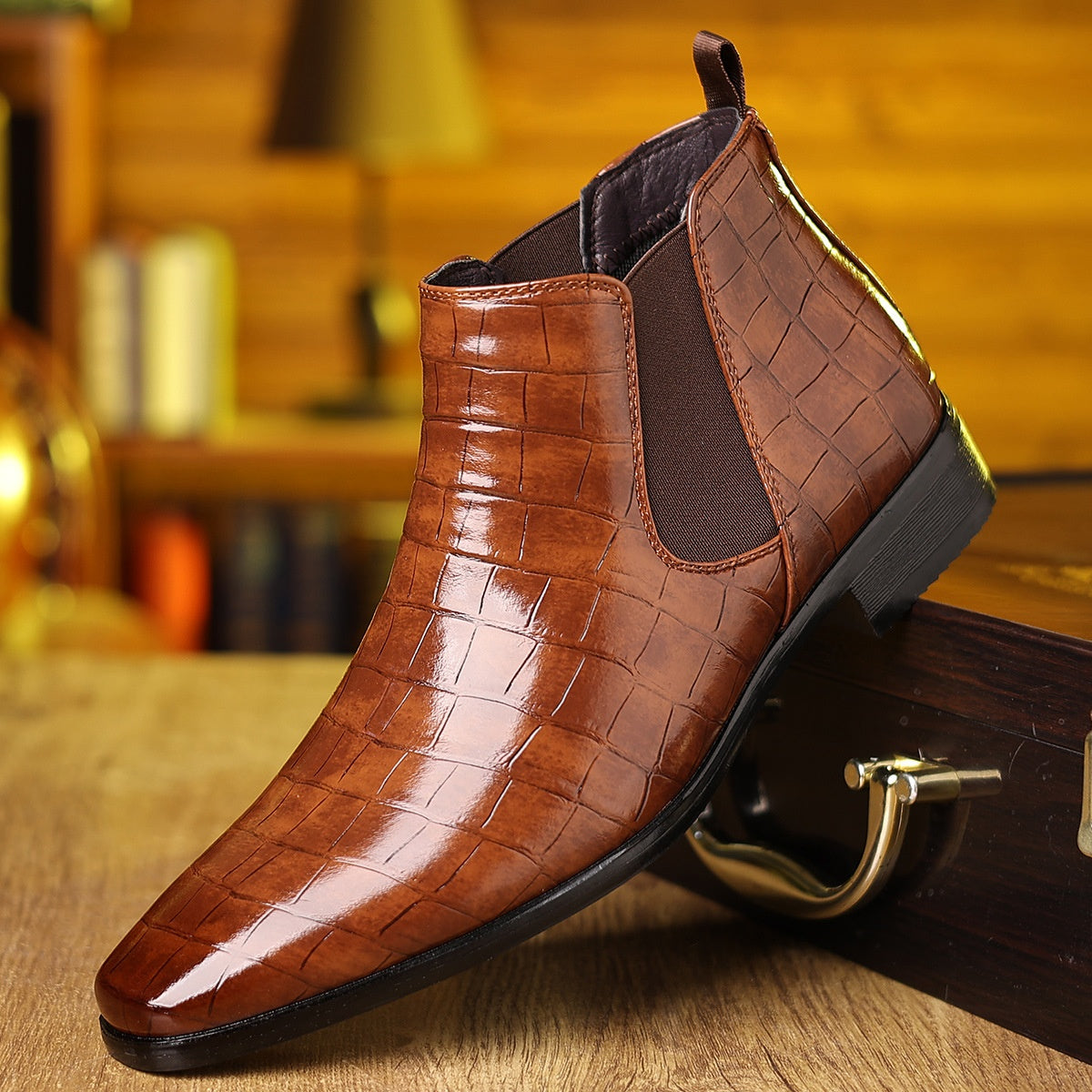 Chaussures en cuir élégantes haut de gamme pour hommes
