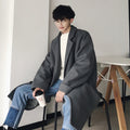 Manteau de laine mi-longueur élégamment chaud casual pour hommes