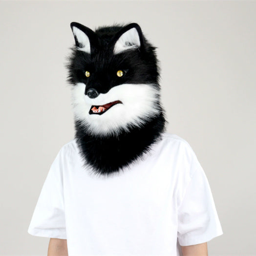 En peluche Animal Canine Fox Masque Hood Tête de Bête à tête pleine