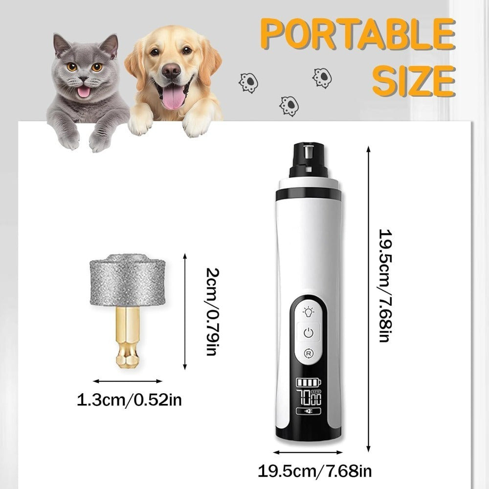 Lime à griffes électrique pour chien, kit avec 2 embouts de ponçage