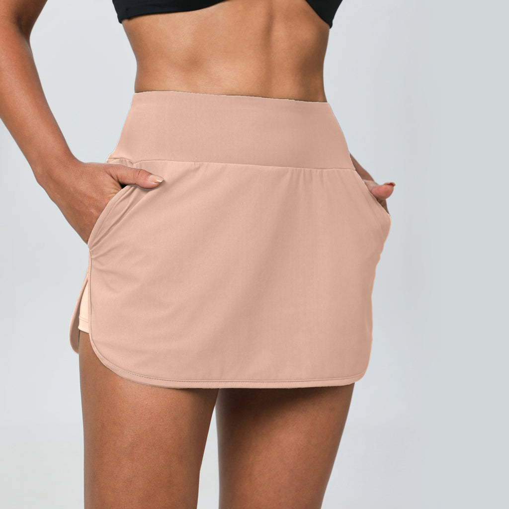 European and American Slim- Fit Quick-dry Tennis Skirt High Waist Slimming Running Fitness
