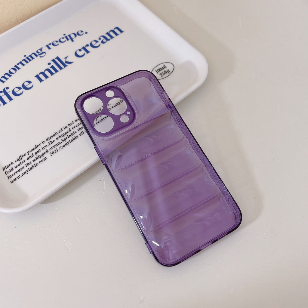 Transparent Veste duvet violette étui de téléphone tout compris fine trou Airbag résistant à la chute