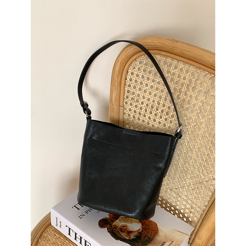 Sac à seau en cuir tannées aux légumes