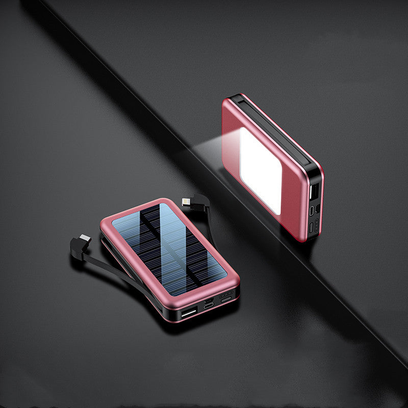 Banque solaire de grande capacité portable ultra-mince