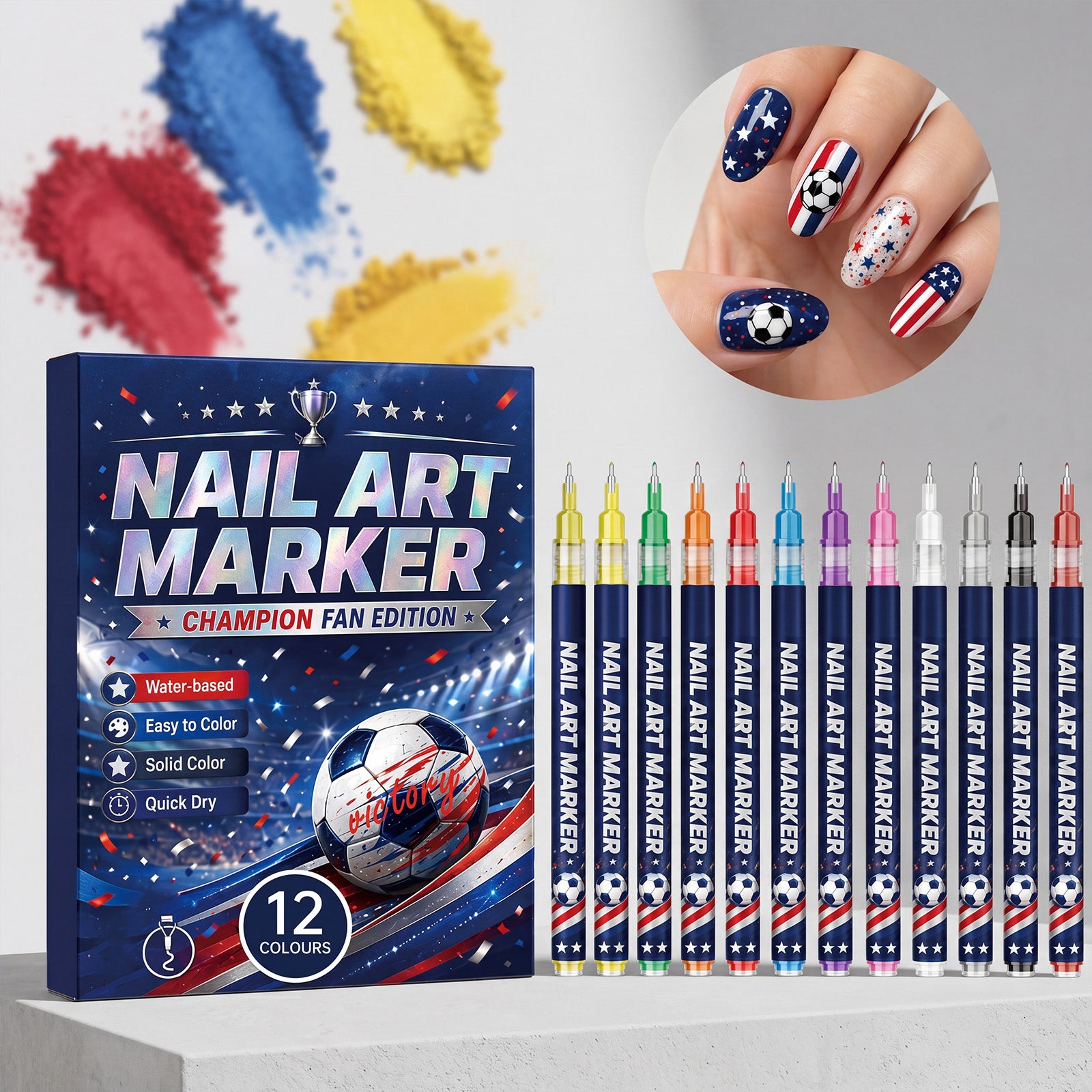 Coupe du monde de stylo Art de ongles