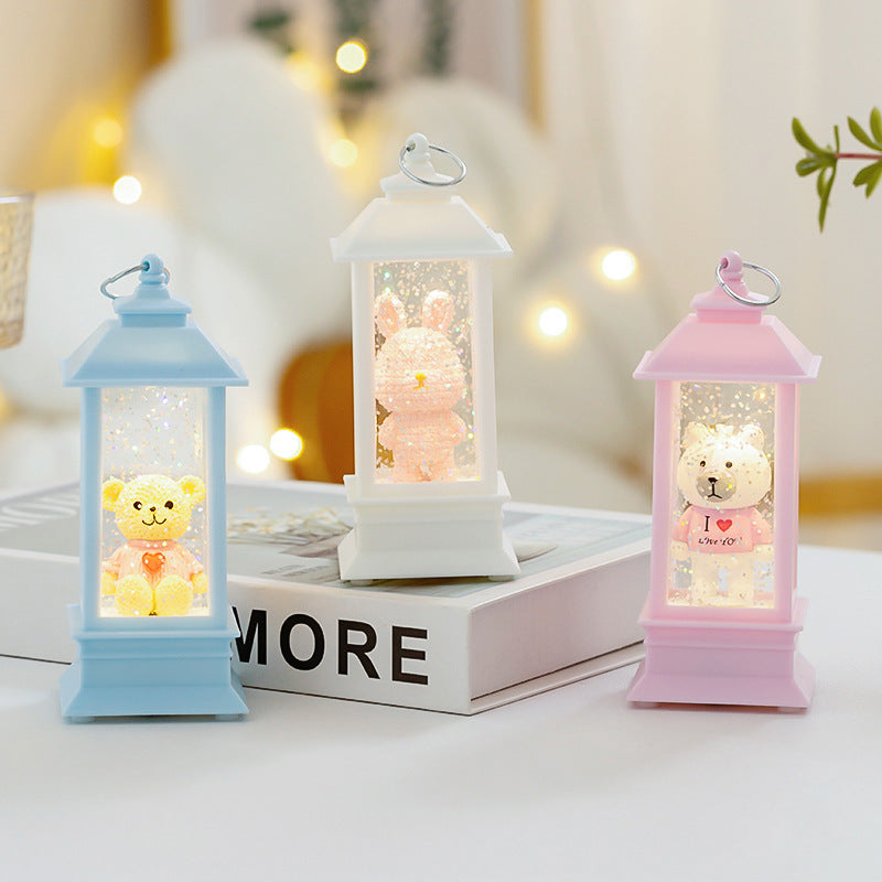 Creative LED injection d'eau Décorations romantiques Lampe de nuit cadeau de la Saint-Valentin pour fille