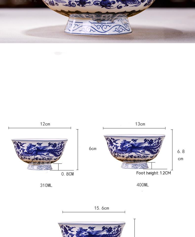 Bols de nouilles domestiques Os de céramique Chine pour manger