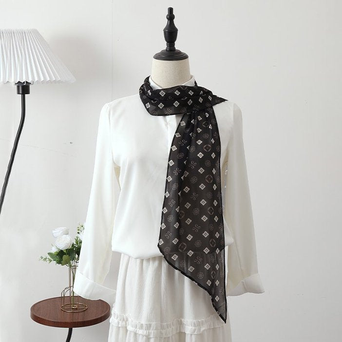 Vintage haut de gamme long ruban en soie écharpe Accessoire taille Bandes mode