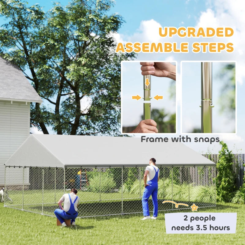 Kennel de chien extérieur robuste avec toit imperméable