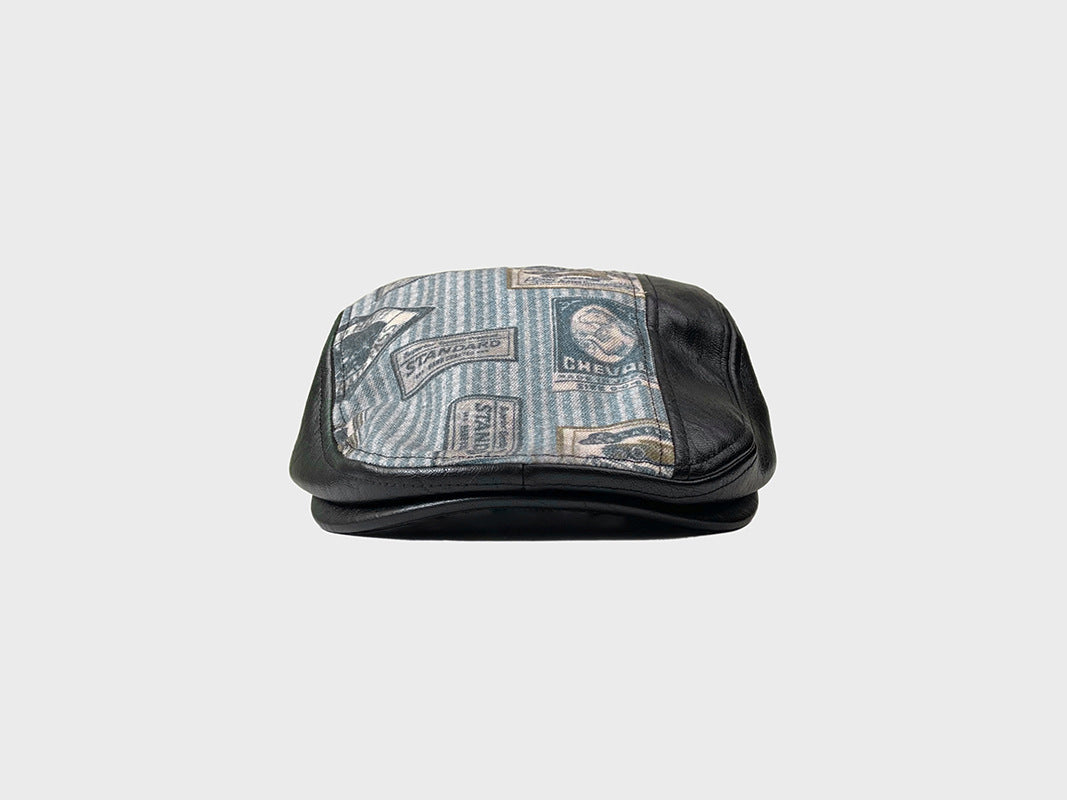 Chapeaux d'avance en cuir PU rétro automne hiver