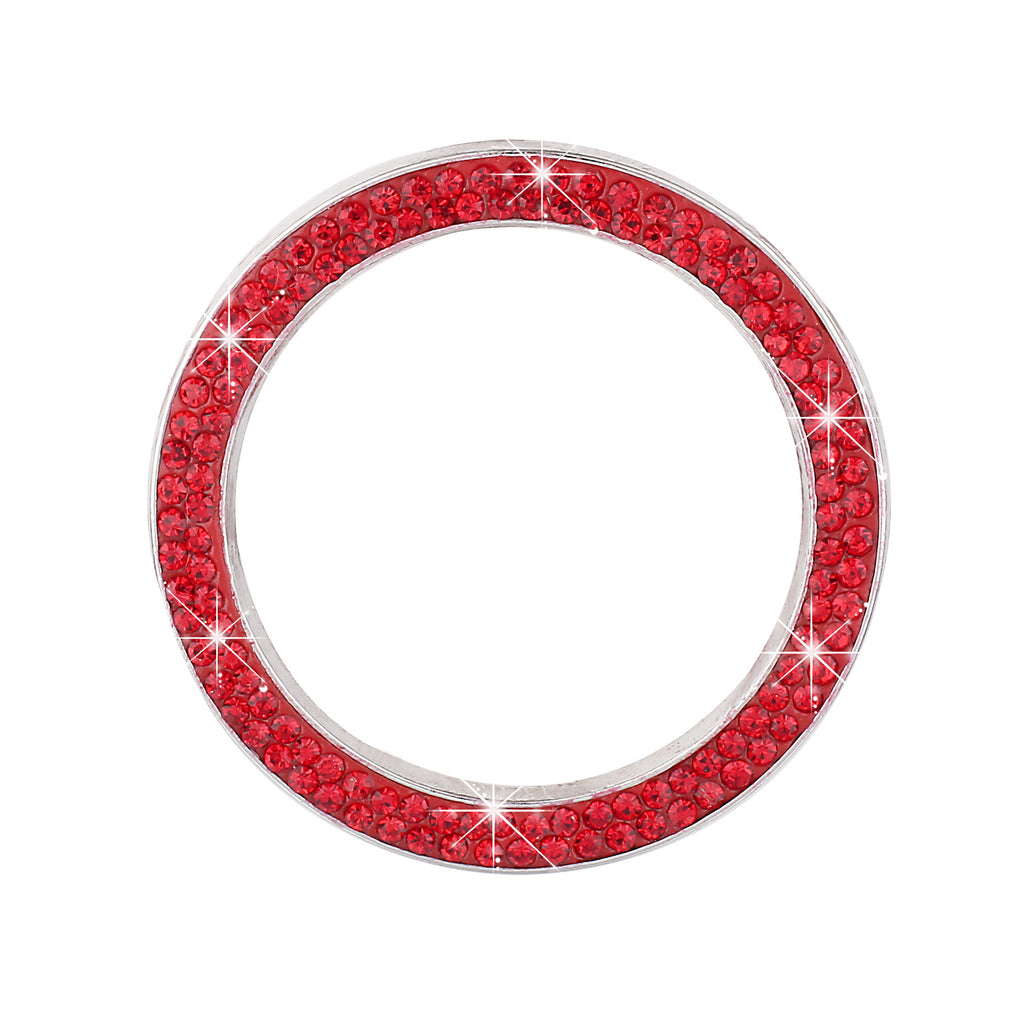 Stickers Anneau décoratif à un bouton de voiture incrusté de diamant Femmes