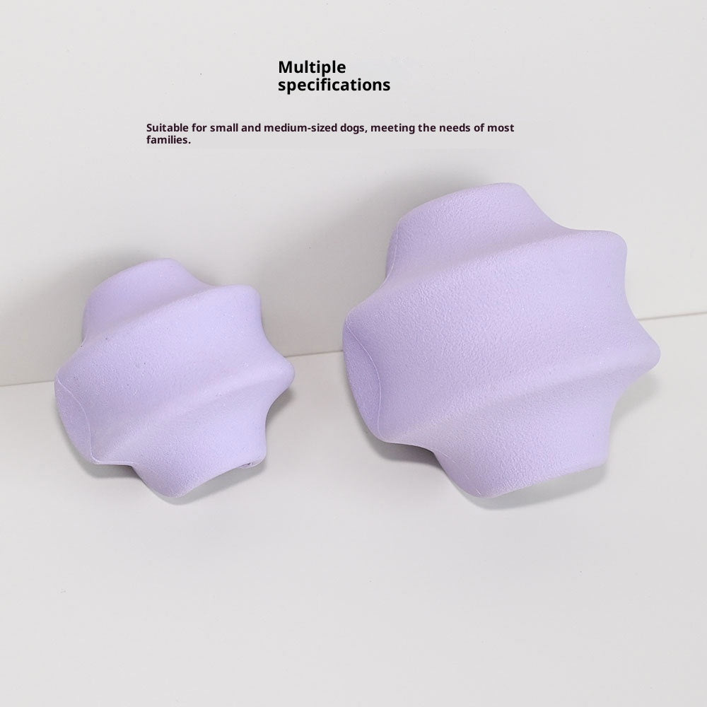 Natural rubber pet food dispensing toy