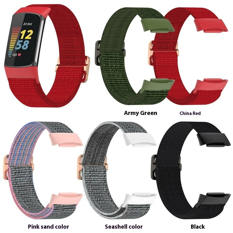 Bande de montre tissée en nylon élastique avec Shell