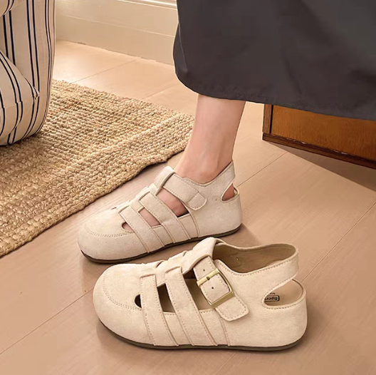 Sandales d'orteil fermé style forêt vintage pour les femmes