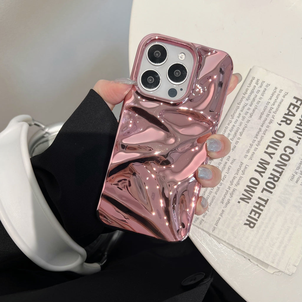 Electroplating Trois dimensions Pléate Pattern Shell Sens avancé