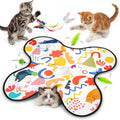 Jouet de chat interactif pour chats d'intérieur - Rechargeable Automatic Hide & Cherche avec Fluttering B