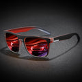 4 Pack Hommes Lunettes de soleil carrées Set Miroir réfléchissant Verre Protection UV400 Lunettes de soleil Ligh