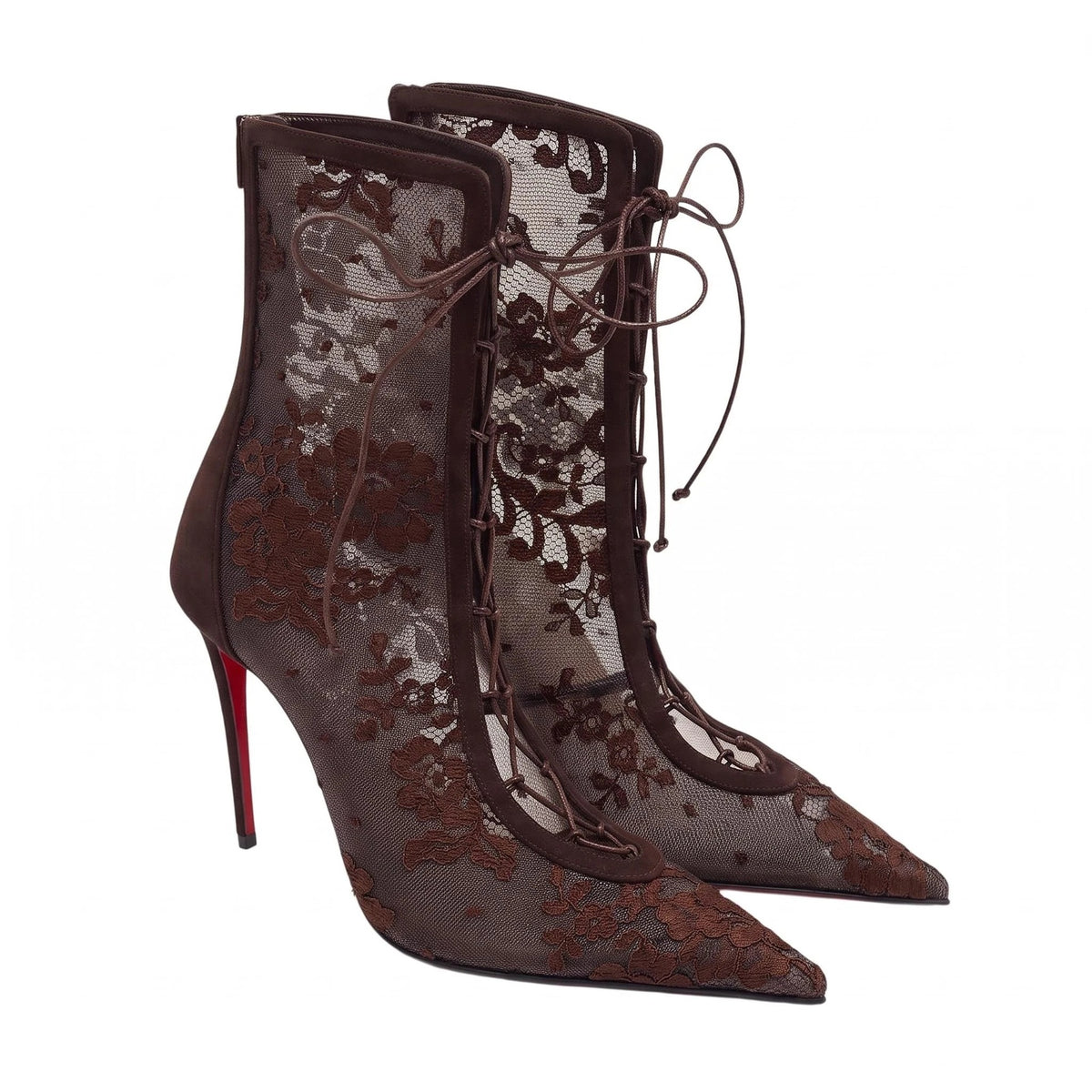 Sexy Sheer Bottes en dentelle à talons hauts