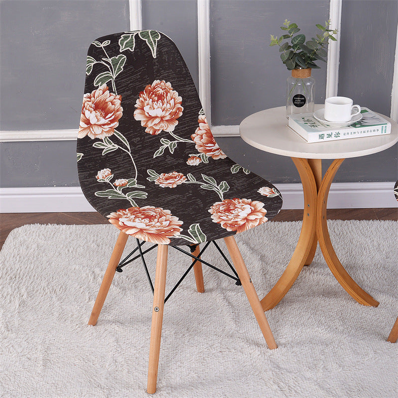 Couverture moderne de chaise en coque élastique imprimée simple