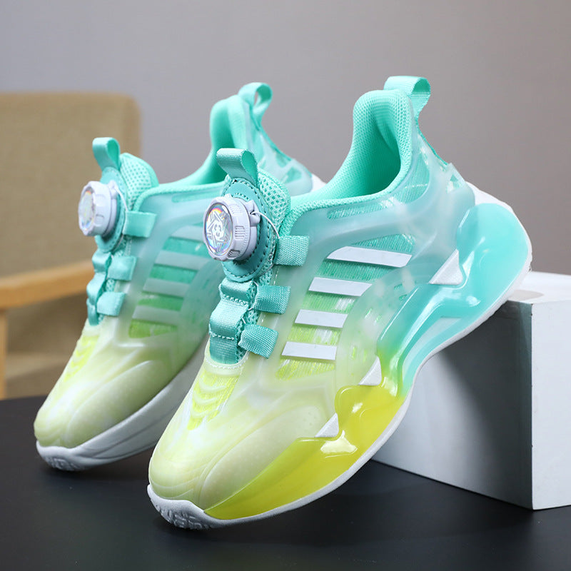 Chaussures pour enfants Rotating Button Boy Non-slip Soft Bottom