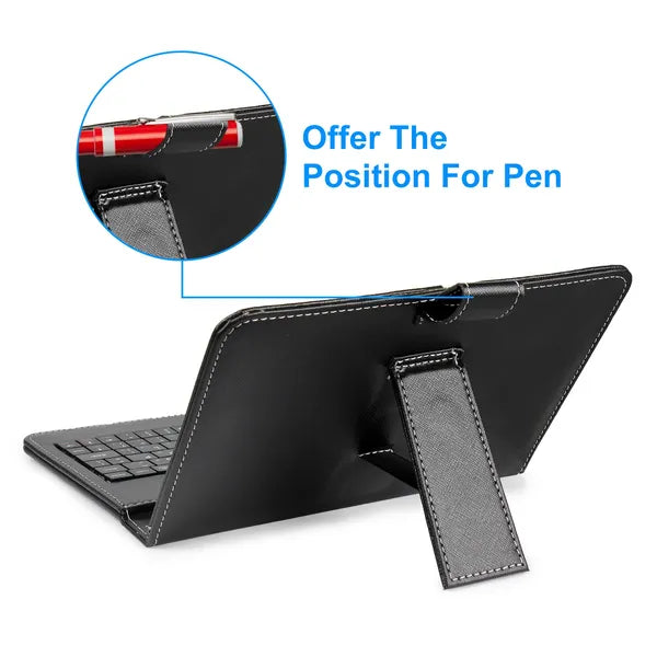 7.9in Clavier de protection Case W/ Clavier PU cuir support de table de dos via USB 2.0