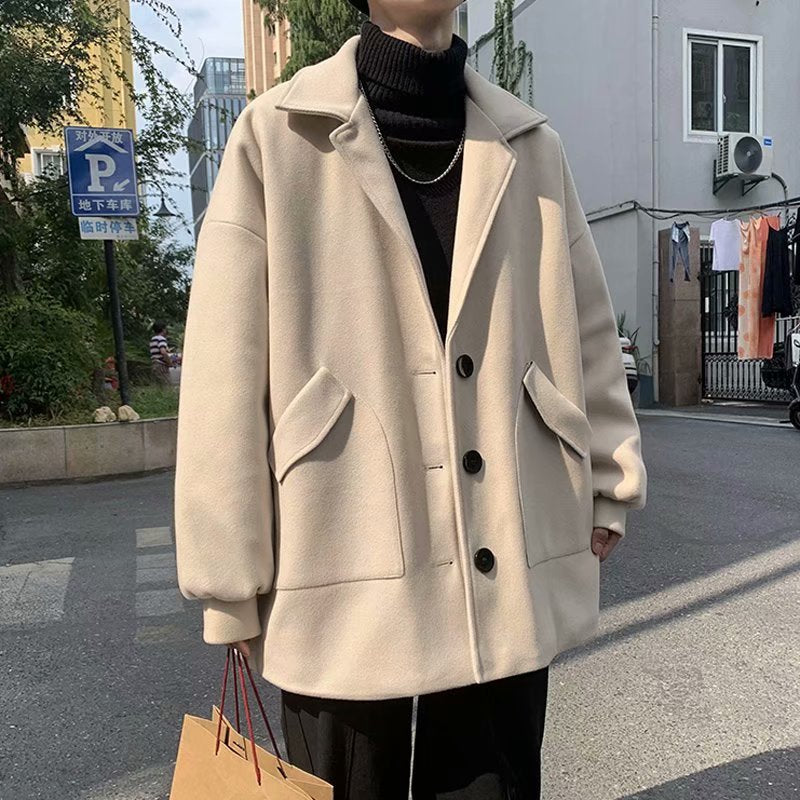 Manteau de trench tout-match pour hommes Casual Springfall Relaxed-fit
