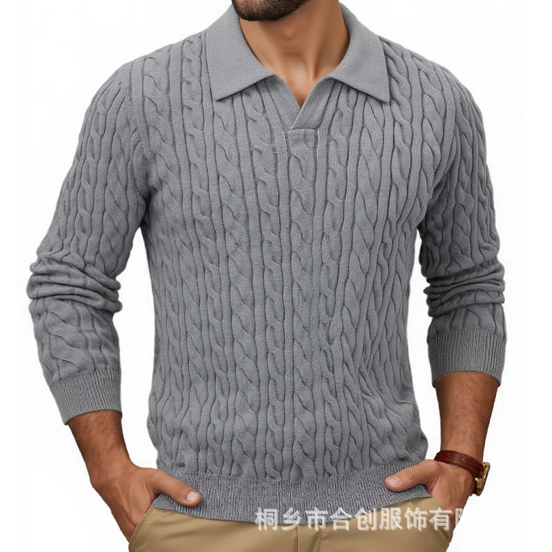 Men's long-sleeved knitted sweaters