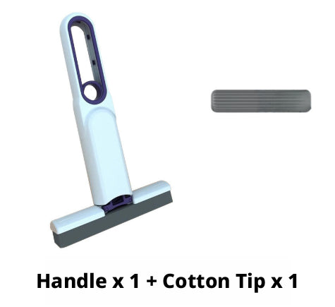 Mini mop-white-handle + tête de brosse-1 pièce