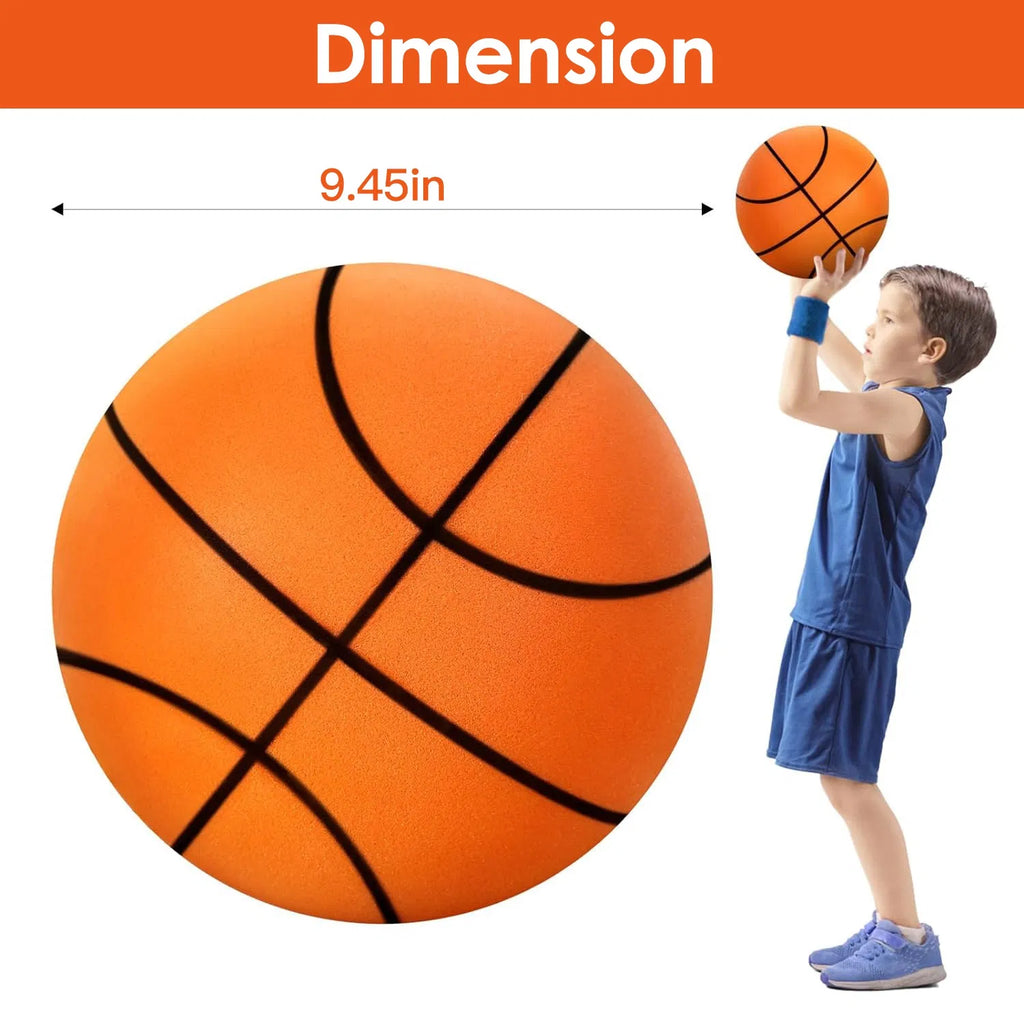 Basketball silencieux Mousse Bouncing Basketball silencieux Sans revêtement Haute Densité Mousse Ball Intérieur L