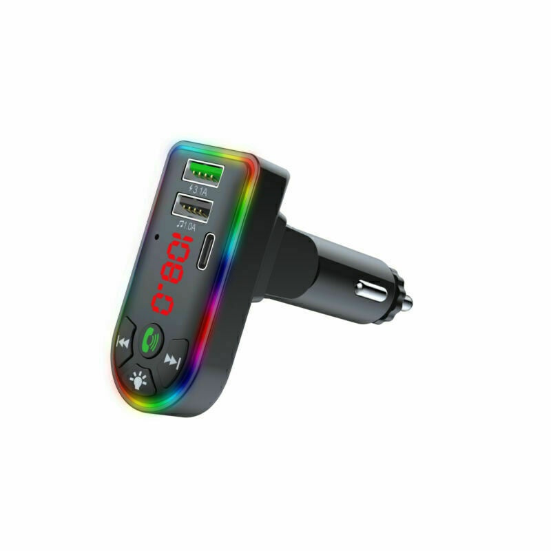 Voiture Bluetooth 5.0 lecteur MP3 radio FM émetteur 3.1A Lots d'adaptateur de chargeur rapide