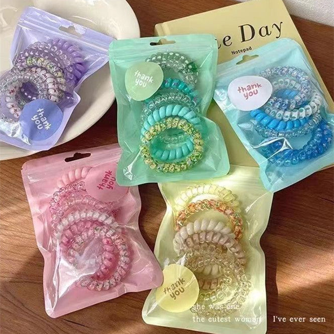 Gradient Couleur Téléphone Ligne Coiffure Rope Filles Tête Rope Rubber Bande de coiffure