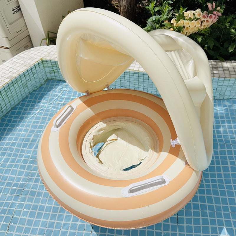 Bateau de natation Sun Shade Pedestal Anneau rayé Équipement d'eau