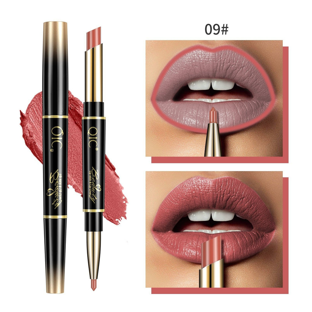 2-en-1 Stylo rouge à lèvres imperméable à l'eau