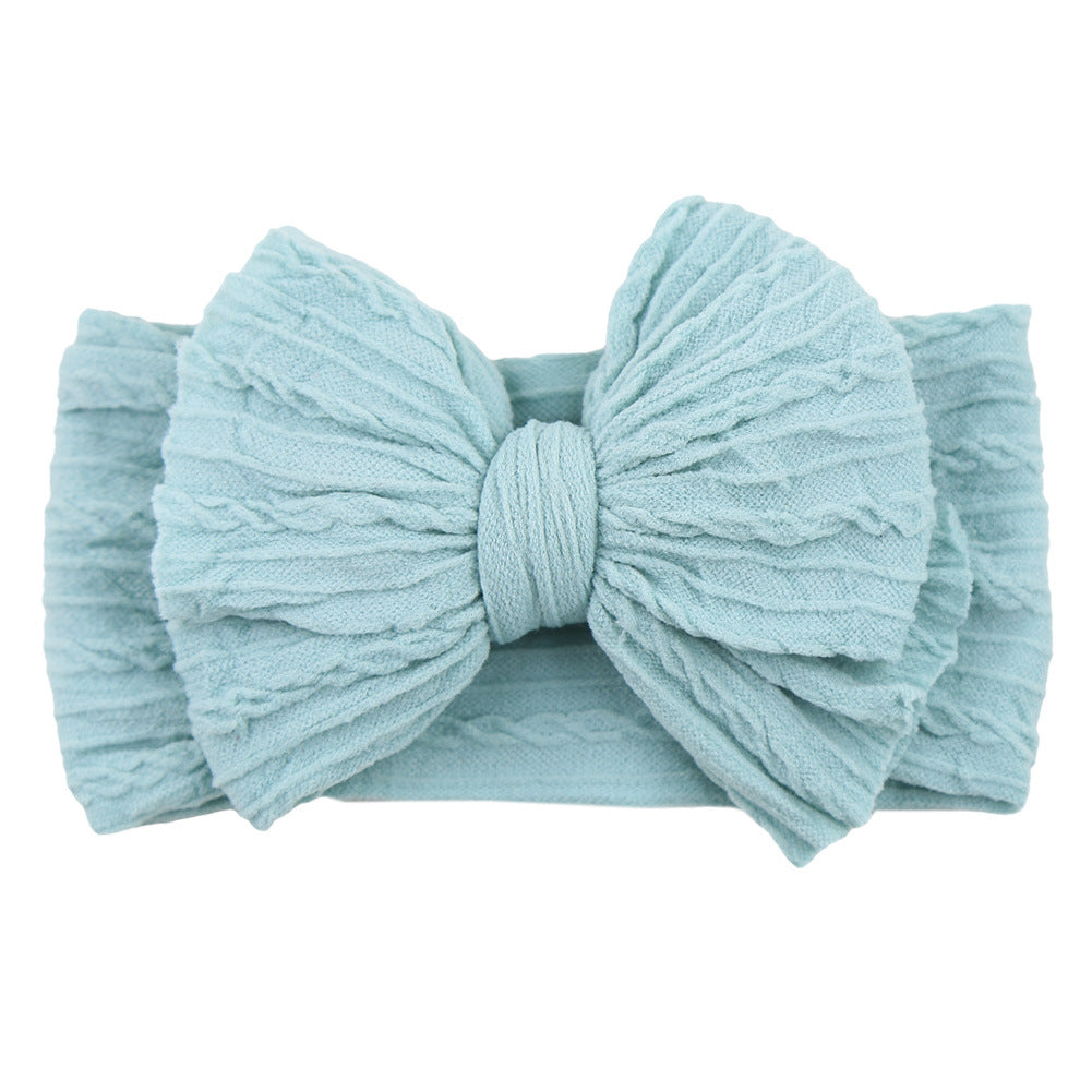 Bandes de tête de bébé faites à la main Soft Stretchy Nylon Bandes de cheveux avec arcs pour nouveau-né bébé T