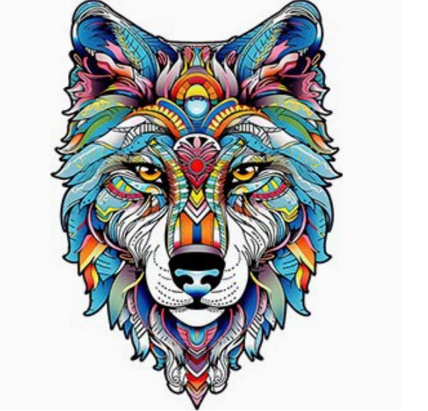 Jouet de Puzzle Irrégulier animal loup puzzle en bois Jouet unisexe