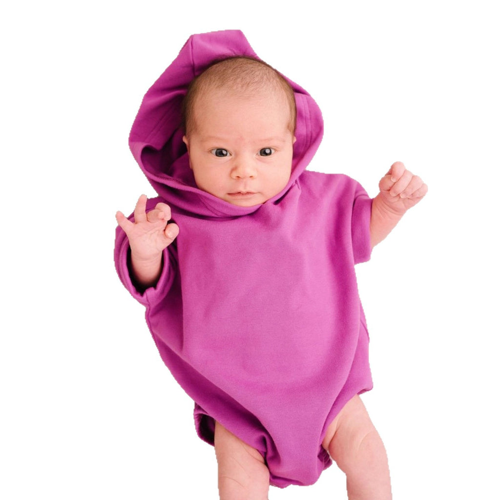 Romper de coton à capuche couleur Candy