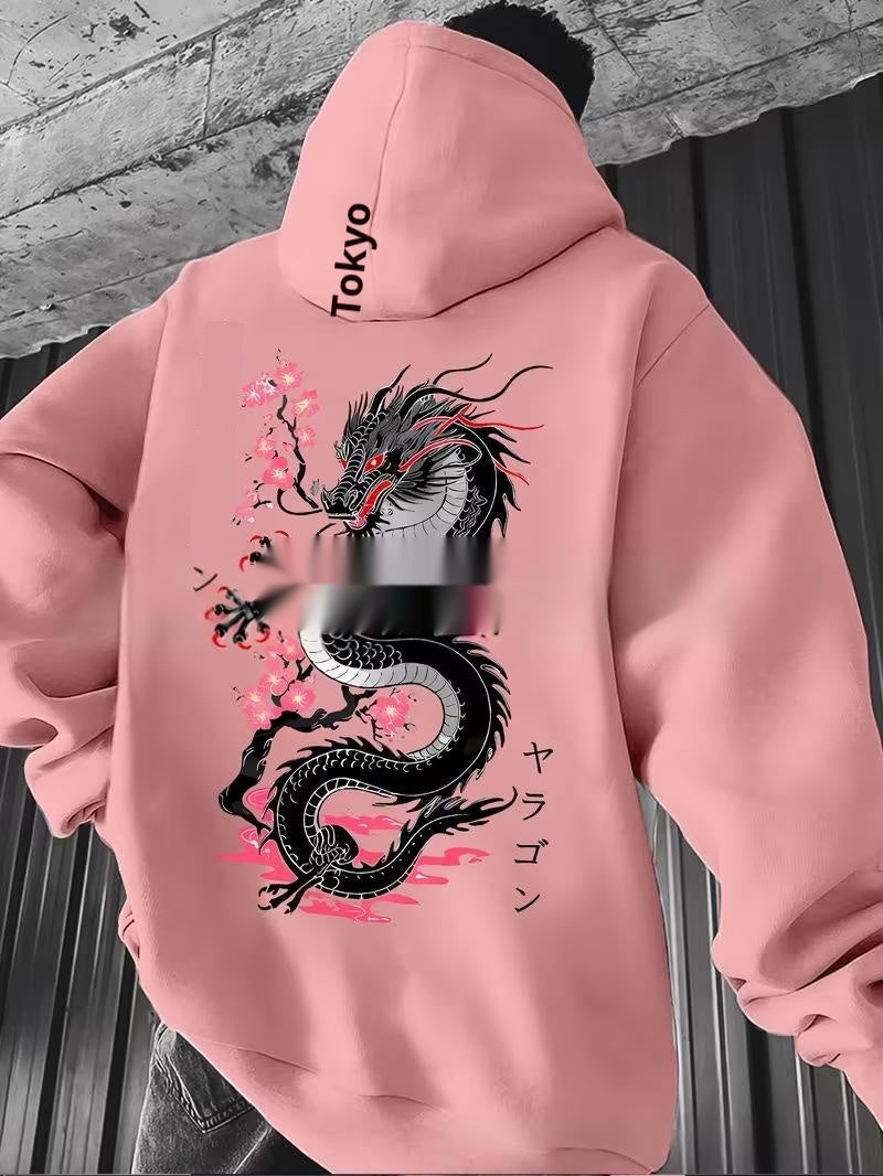 Sweatshirt à capuche imprimé casual homme
