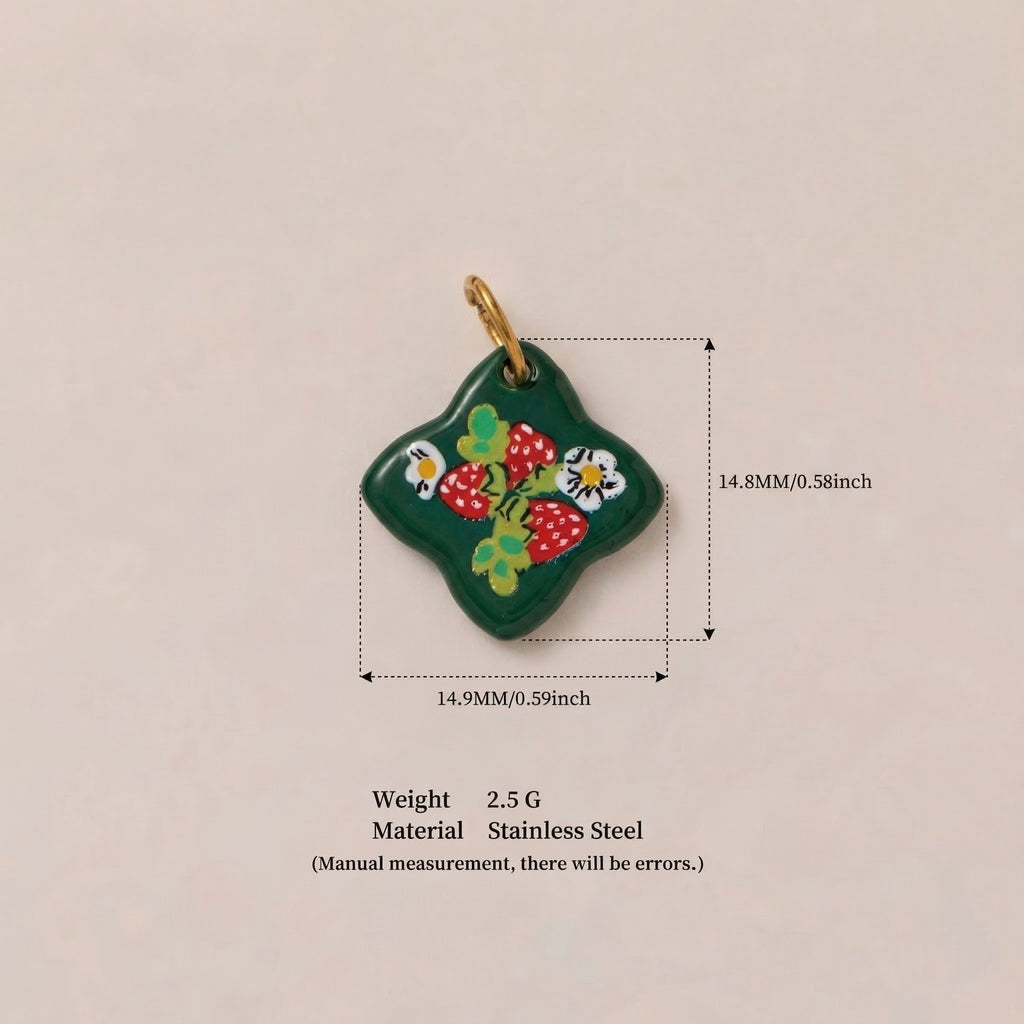 Accessoire pendentif à imprimé floral