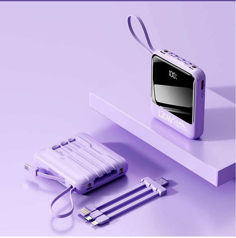 Power Bank Mini Compact Portable Mirror Chargement rapide Alimentation mobile de grande capacité