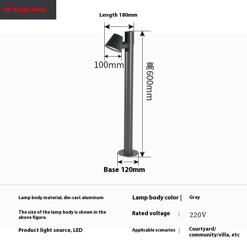 Lampe de pelouse Led Outdoor Waterproof Colonne Modern Minimalist